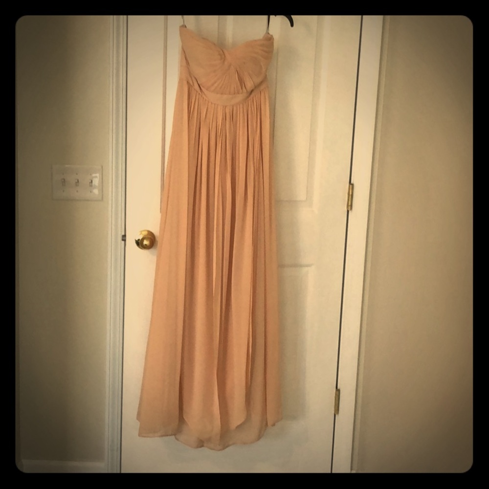 Jenny Yoo Aidan blush bridesmaid convertible dress